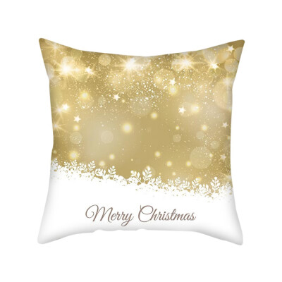 

Tailored Gold Merry Christmas Pillow Cases Nordic Sofa Cushion Cover Home Decoration