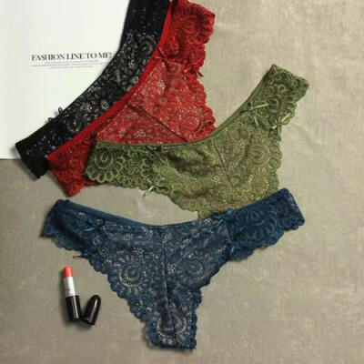 

Women Sexy Lace Briefs Open Crotchless Panties Knickers G-string Thong Underwear