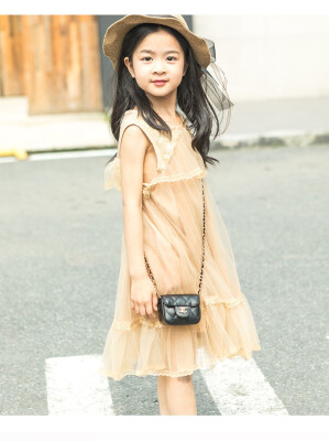 

SHUOTU Shoulder Embroidered Skirt Girl Dress Princess Dress 12136