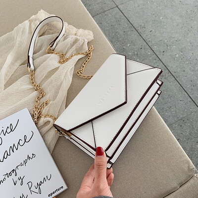 

Summer new stitching small bag female 2019 new wave Korean version of the wild single shoulder slung fashion chain envelope bag