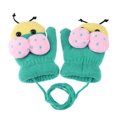 

Winter Baby Boys Girls Knitted Gloves Warm Rope Thicken Full Finger Mittens