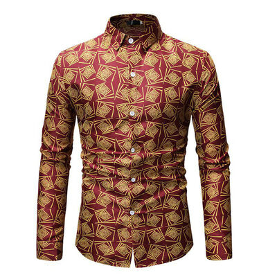 

Fashion Mens Luxury Long Sleeve Shirt Casual Slim Fit Stylish Dress Shirts Tops