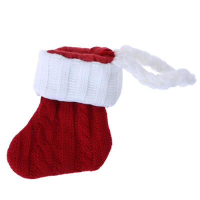 

Christmas Knitted Stockings Cutlery Forks Knife Tableware Table Mat Pad