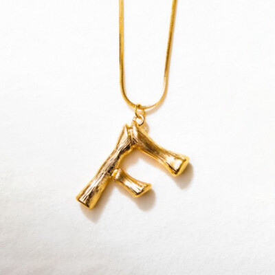 

Gold Letter A-Z Pendant Chain Necklace Fashion