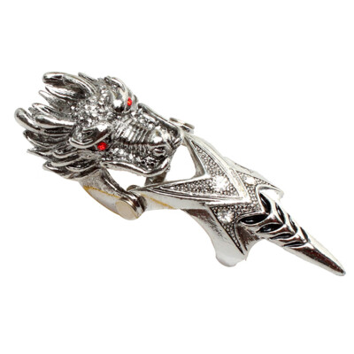 

Fashion Men Dragon Leading A Finger Joint Ring Jewelry Non Mainstream Kill Matt Domineering Gothic Rock Rings