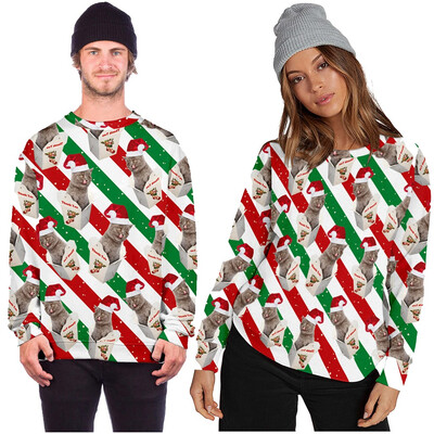 

Toponeto Mens Christmas Fun Ugly 3D Print Long Sleeve Hoodie Coat Sport Casual Jacket