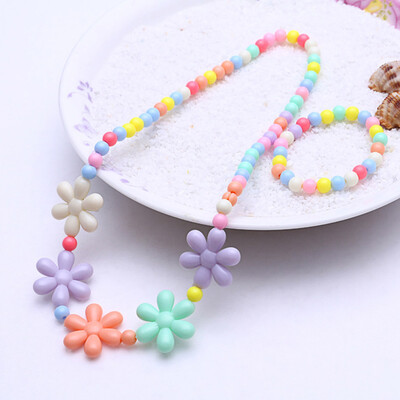 

Kids Acrylic Multi-Color Beads Gumball Children Girls Necklace&Bracelet Sets