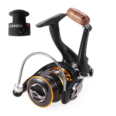 

121BB 511 Gear Ratio Lightweight Spinning Fishing Reel with Free Spare Spool for River Lake Sea Fishing