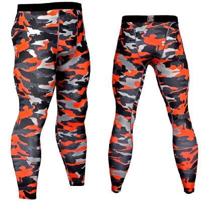 

Fitness pants men outdoor running camouflage clothes quick-drying pants elastic riding moisture wicking color matching foreign tra