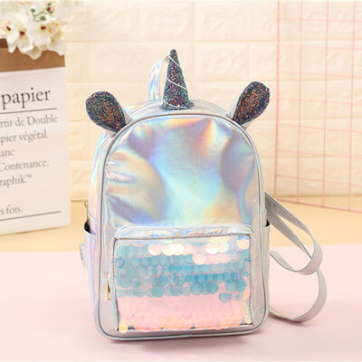 

Tailored Women Fashion Style Sequins Laser Travel Satchel School Bag Backpack Bag