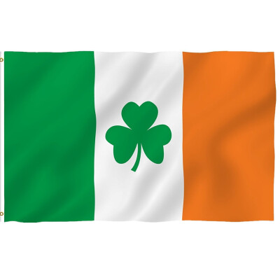 

Gobestart 3x5Ft Ireland Shamrock Flag Grommets Saint Patricks Day Clover Flags Banner