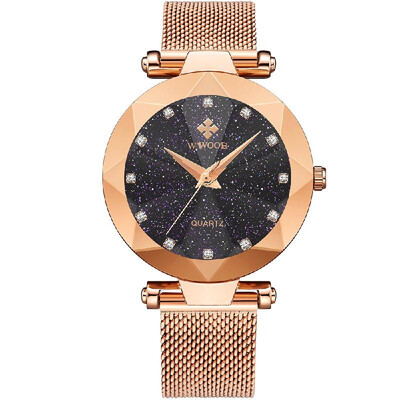 

WWOOR 8869 Women Quartz Watch Stainless Steel Strap Sport Clock Wristwatch 3ATM Waterproof Fashion Casual Female Watches