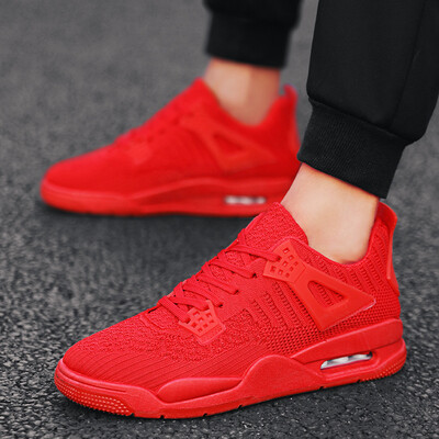 

Sports shoes mens flying woven tide shoes mesh air cushion travel running shoes mens shoes men