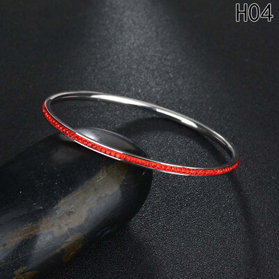 

Full Rhinestone Crystal Stainless Steel Bangle Bracelet Women Fashion Jewelry