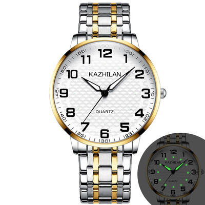 

The old watch men&women lovers large digital dial waterproof luminous middle-aged&old parents elastic steel band Shi Ying