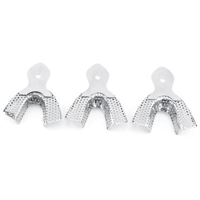 

Greensen 6Pcs Stainless Steel Dental Autoclavable Dental Impression Trays Upper & Lower Teeth TraysDental Trays