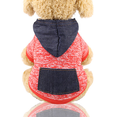 

Gobestart Pet Clothing Hooded Clothes Dog Coat T-Shirt Winter Warm Sweatshirt