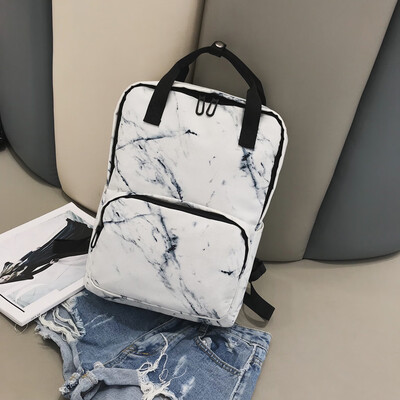 

Fashion Women Marble Pattern Backpacks Large Capacity Bags Package Shoulder Bags