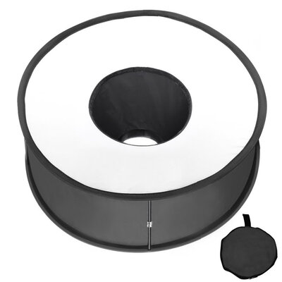 

Lightweight Foldable 450mm 18in Easy-fold Round Ring Speedlite Flash Softbox Diffuser Reflector For Macro Shoot Portrait Photograp