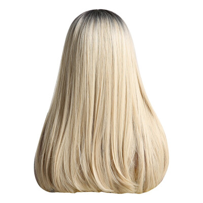 

Gobestart Chemical Fiber Hair Wig Women Fashion Thin Bangs Long Straight Hair Wig