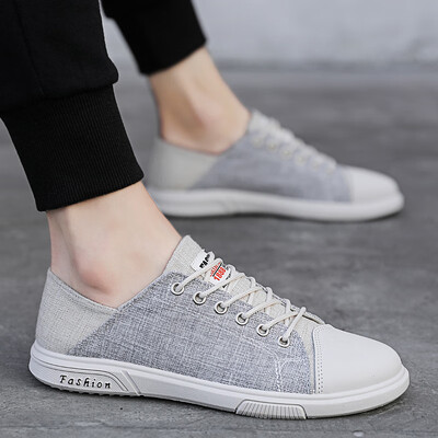 

Summer Mens Shoes Breathable Flax Canvas Shoes