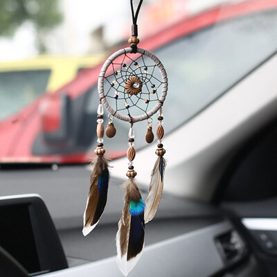 

Car Pendant Handicraft Dreamcatcher Feather Rear View Mirror Hanging Ornament