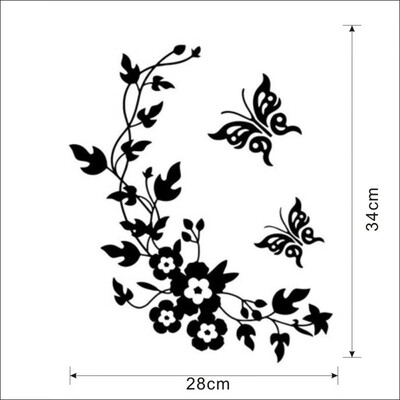 

〖Follure〗Toilet Grand Removable Mural Decal Art - Flowers And Vine