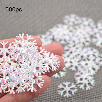 

Toponeto 300pc Gold Silver Cloth Christmas Snowflake Confetti Christmas Decoration 23mm