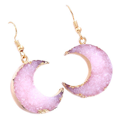 

Women NOvelty Opalite Opal Crystal cross moon Love Quartz Pendant Earrings Gift
