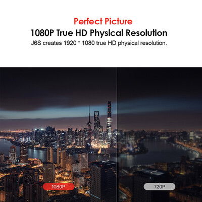 

JMGO J6S Full HD DLP Projector Android TV Box HiFi Bluetooth Speaker 1100 ANSI Lumen 4k 1080P 3D 24G & 5G Dual WIFI Miracast Airp