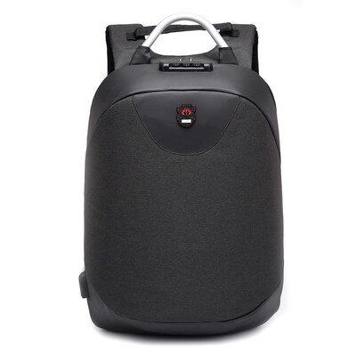 

Mens business travel stereo backpack usb charging anti-theft lock laptop backpack