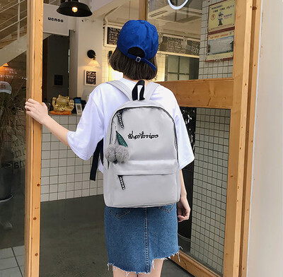 

Tailored Unisex Preppy Shoulder Solid Bookbags School Travel Backpack Bag