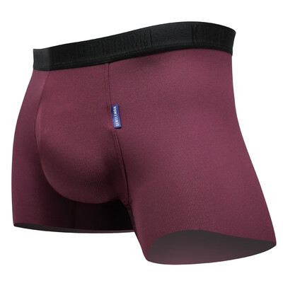 

New zero touch G with shape cut ribs solid color simple super fine denim nylon flying business quick-drying mens boxer briefs