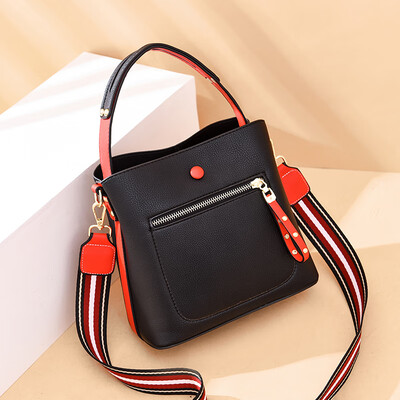 

Fall - winter bucket bag womens large capacity simple 100 womens handbag slung soft shoulder texture