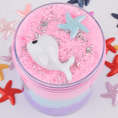 

〖Follure〗120ML Dolphin Fluffy Cloud Slime Scented Stress Relief Sludge Toy Kids Adults