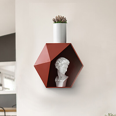 

JPGIF Living Room wall-mounted Geometric Punch-free Wall Decoration Bathroom Shelf