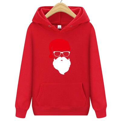 

Tailored Women Long Sleeve Santa Claus Print Loose Hoodie Fleece Automn&Winter Blouse