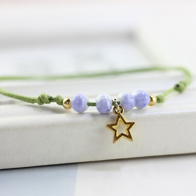 

Elegant Ladies Boho Beads Anklets Chic Star Pendent Anklet Chain Foot Jewelry