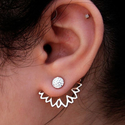 

2019 New Creative Concise Stud Earrings Gold Silver Geometry Personality Wild Simple Brincos Oorbellen Wholesale Price 24 Style