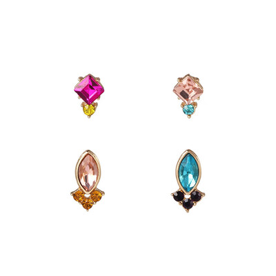 

cute endless crystal hoop earrings for women girls cartilage Geometric earring hoop earrings cz jewelry party gift