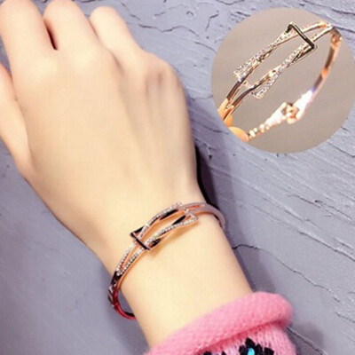 

Fashion Korean Deluxe 2019 Supplies Gift Bangle Bracelet Geometric Elegant Student Graphics Newest