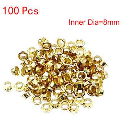 

Gobestart 100 Pcs Titanium Eyelets Washer Leather DIY Shoes Cloth Craft Repair Grommet
