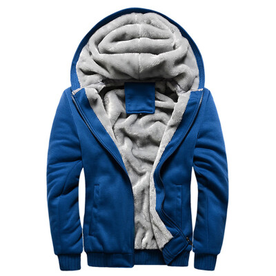 

Men Outwear Plus Size Zipper Jacket Hooded Coat Long Sleeve Tops Autumn Hoodie