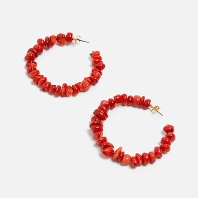 

ZA 2019 Fashion Earrings for Women Lady Big pearl stones Beads hoop Earrings Party Jewelry Wholesale Gifts