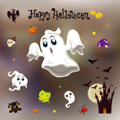 

Halloween Window Clings Decals Window Stickers Halloween Decorations Kit For Kids Rooms Bar Party Wall Sticker Home Decor