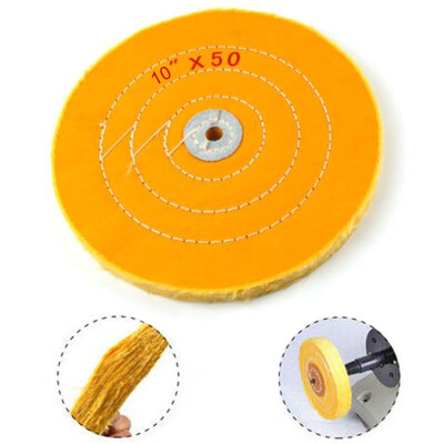 

10 Yellow 250mm Buffing Wheel Cloth Polishing Wheel Fine Abrasive Tool Grinders