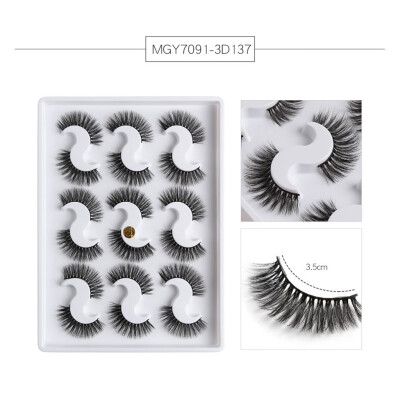 

Gobestart 9 Pairs Of 3D Mink With Soft Long Curly And Warped Many Layer Eyelashes