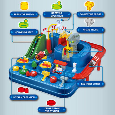 

〖Follure〗Big Adventure Car Airplane Track Parking Lot Parent-child Interactive Toy