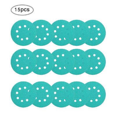 

15 Pcs 5in 8-Hole Disk Sandpaper Sanding Disc 60 to 2000 Assorted Grits Sandpaper