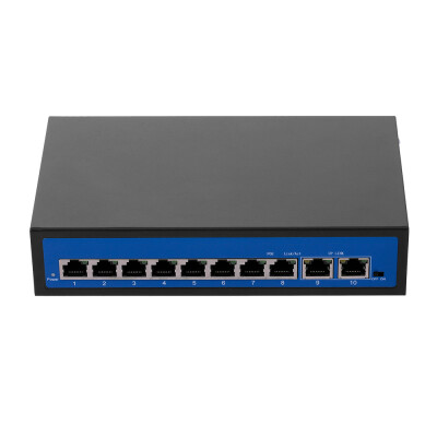 

ZWD-82BZDN-X 82 POE Switch 8 Ethernet Port 2 Uplink Ethernet Port 20Gbps for IP Camera Wireless AP UK Plug
